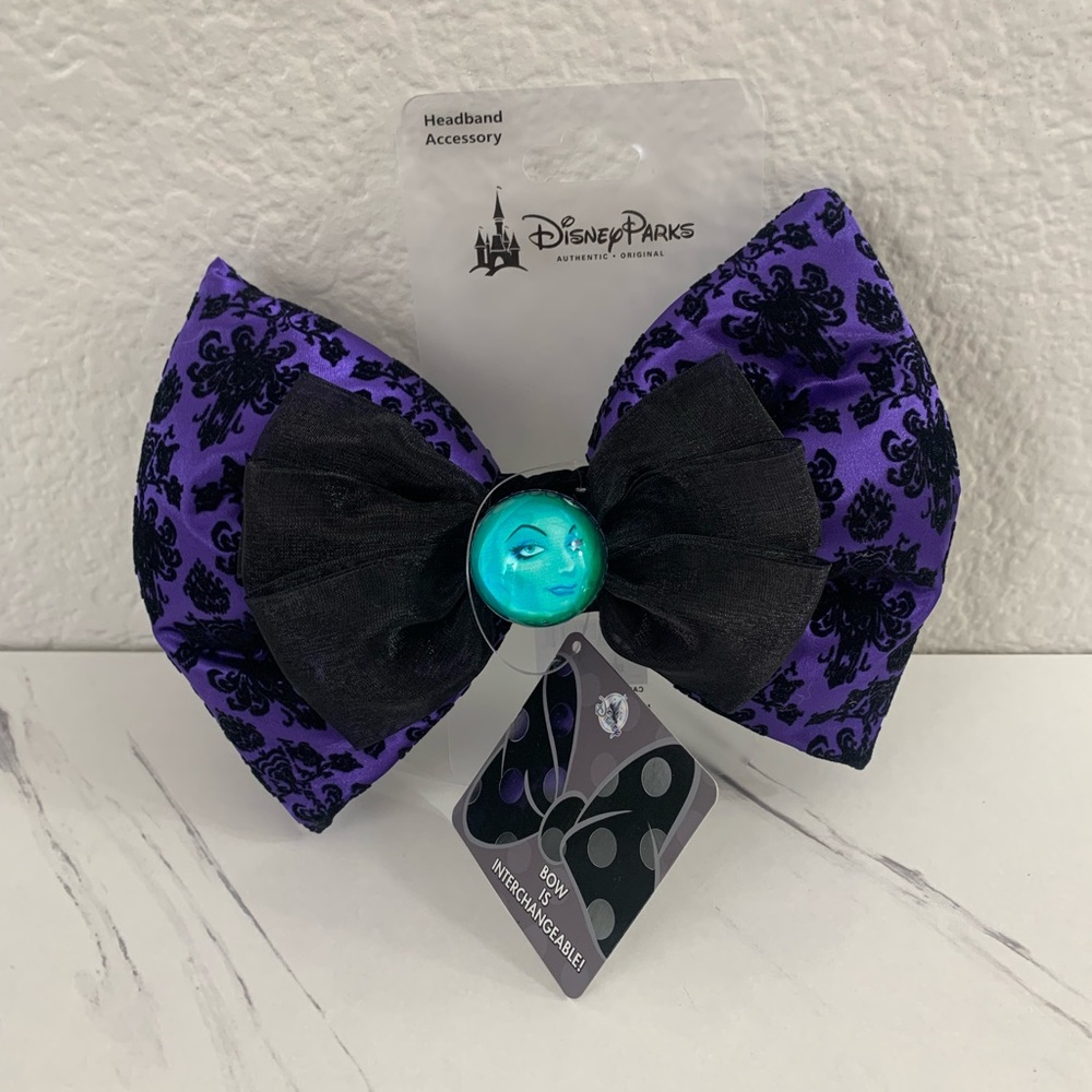 Disney Parks Haunted Mansion Interchangeable Bow Headband Accessory NEW